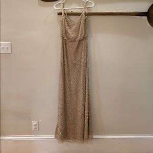 Adrianna Papell Art Deco blouson beaded gown